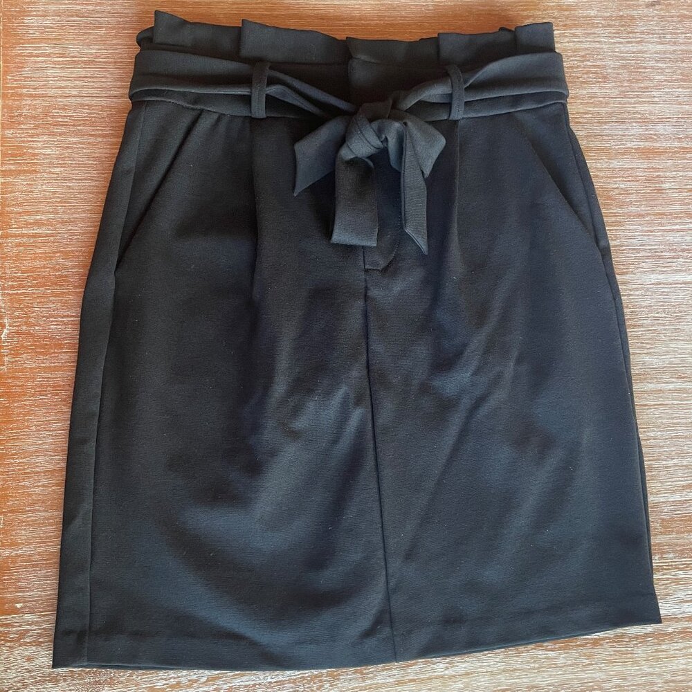 Vero Moda Black Paperbag Waist Pencil Skirt